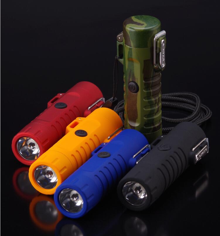Survival &amp; Tactical Arc Lighters with LED Flashlight