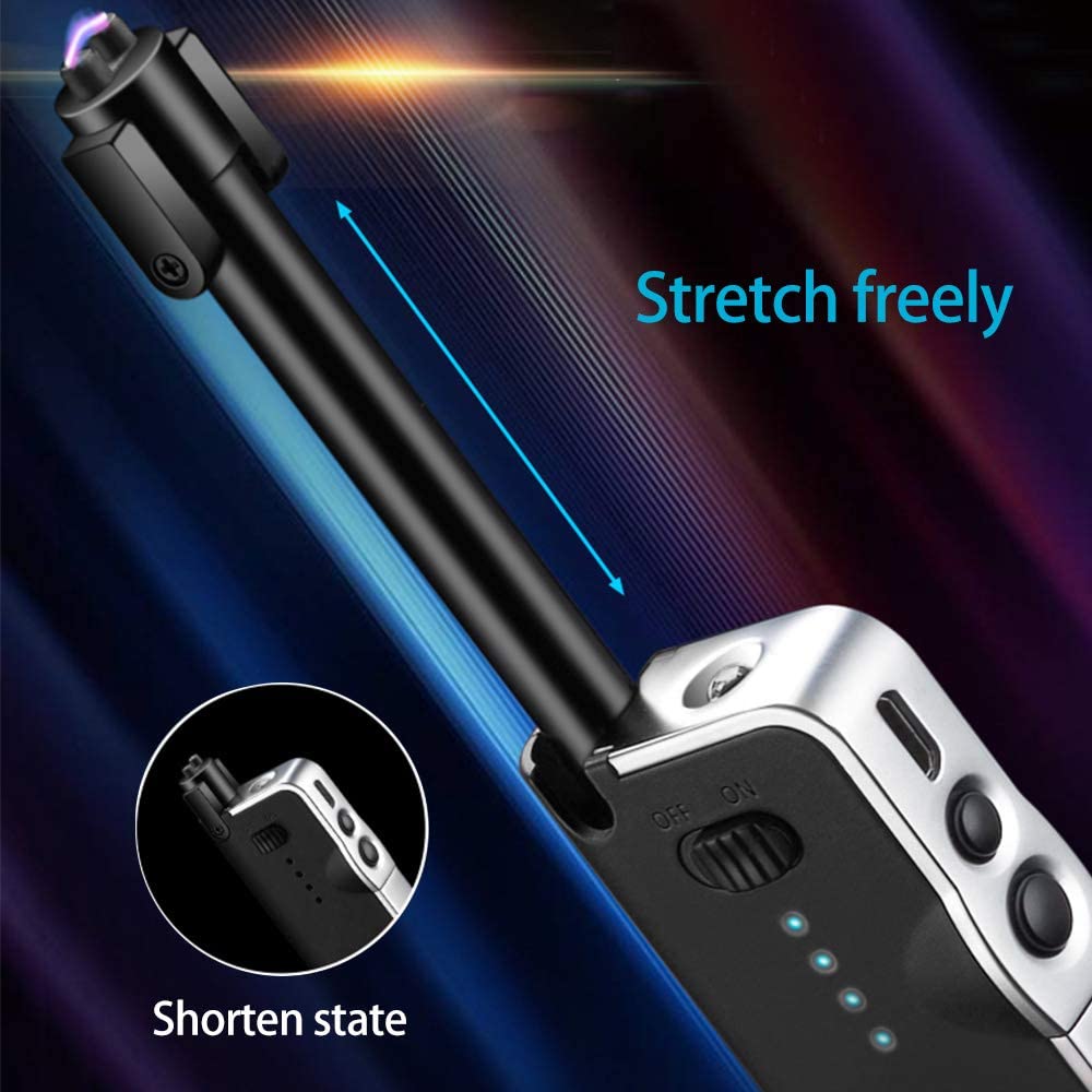 Fisherman's Friend2.0 Telescopic Arc Lighter with Battery Indicator & LED Torch Tactical