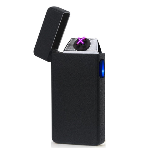 Frosted Black Signature Dual Arc Lighter