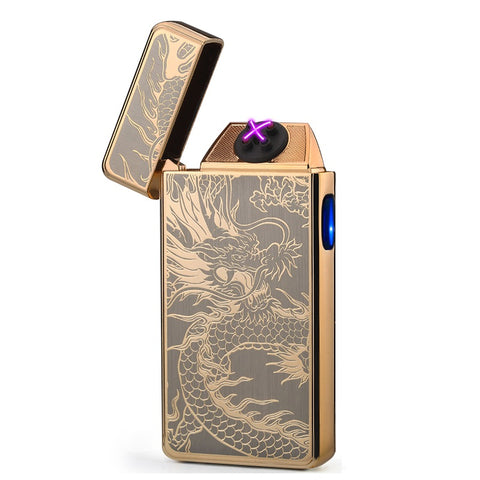 Gold Dragon Signature Dual Arc Lighter