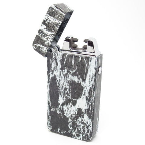 USB Rechargeable Marble Dual Plasma Arc Lighter with Side Button
