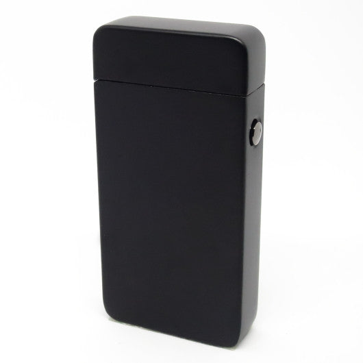 USB Rechargeable Matte Black Dual Plasma Arc Lighter with Side Button